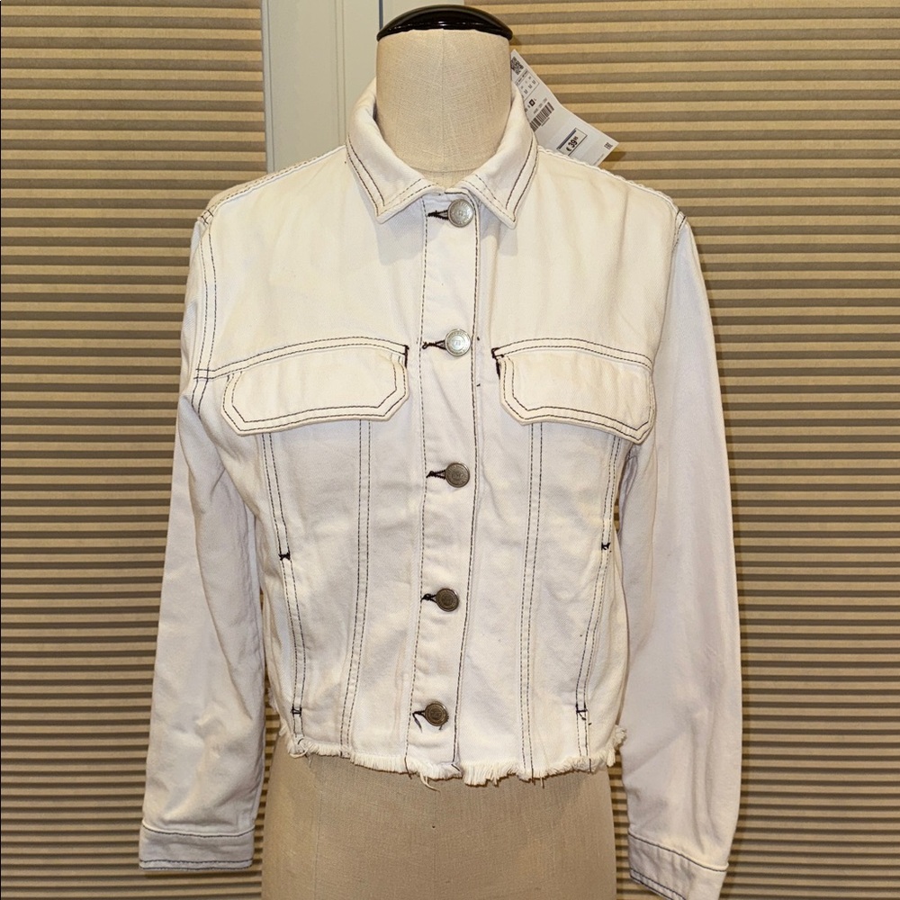 NWT Zara Z1975 Cropped Denim Jacket